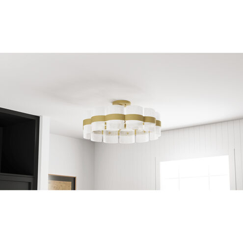 Sweeney 6 Light 30 inch Soft Gold Semi-Flush Mount Ceiling Light, Extra Large
