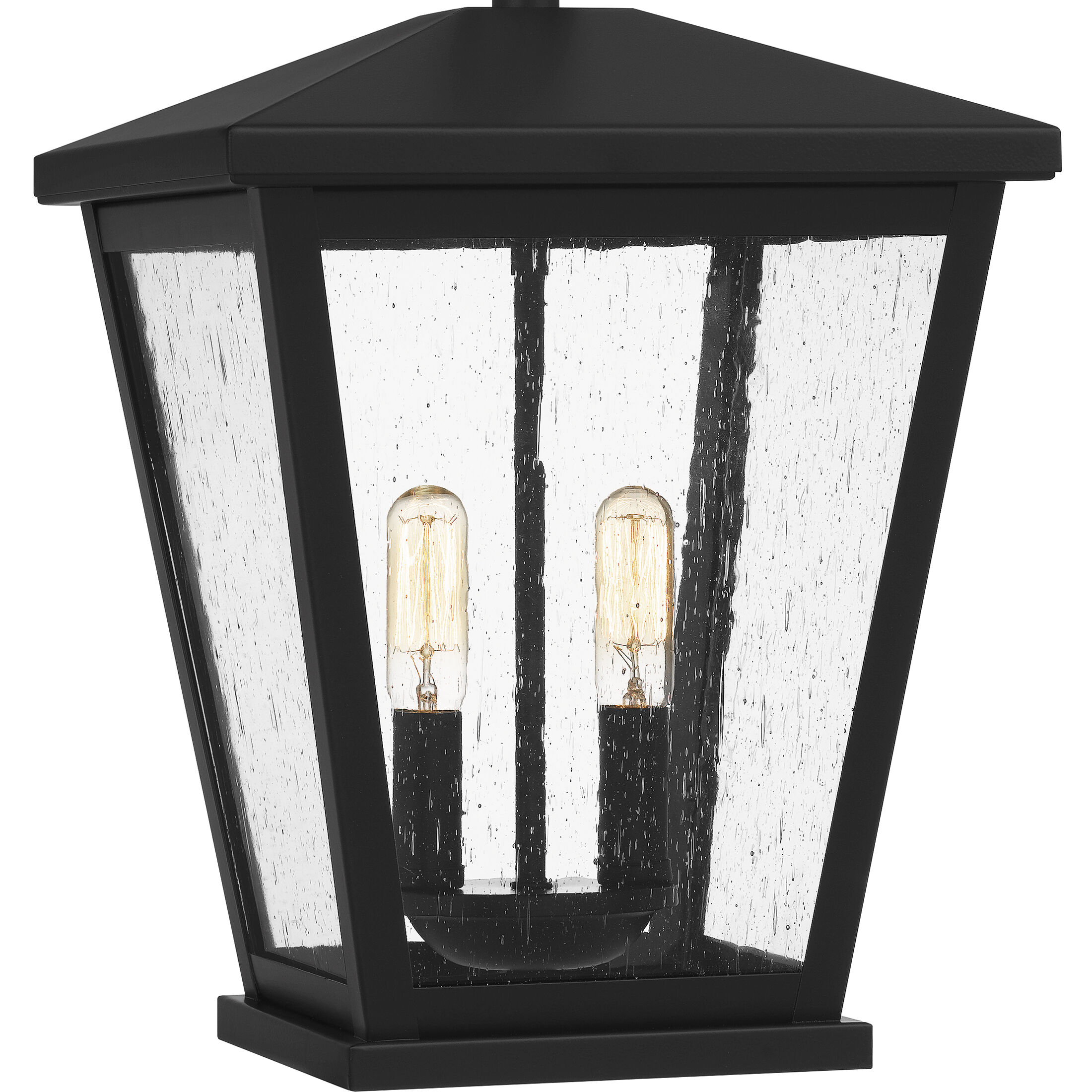 Joffrey 2 Light 10.5 inch Matte Black Outdoor Hanging Lantern, Large
