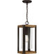 Marion Square 1 Light 8 inch Rustic Black Outdoor Hanging Lantern