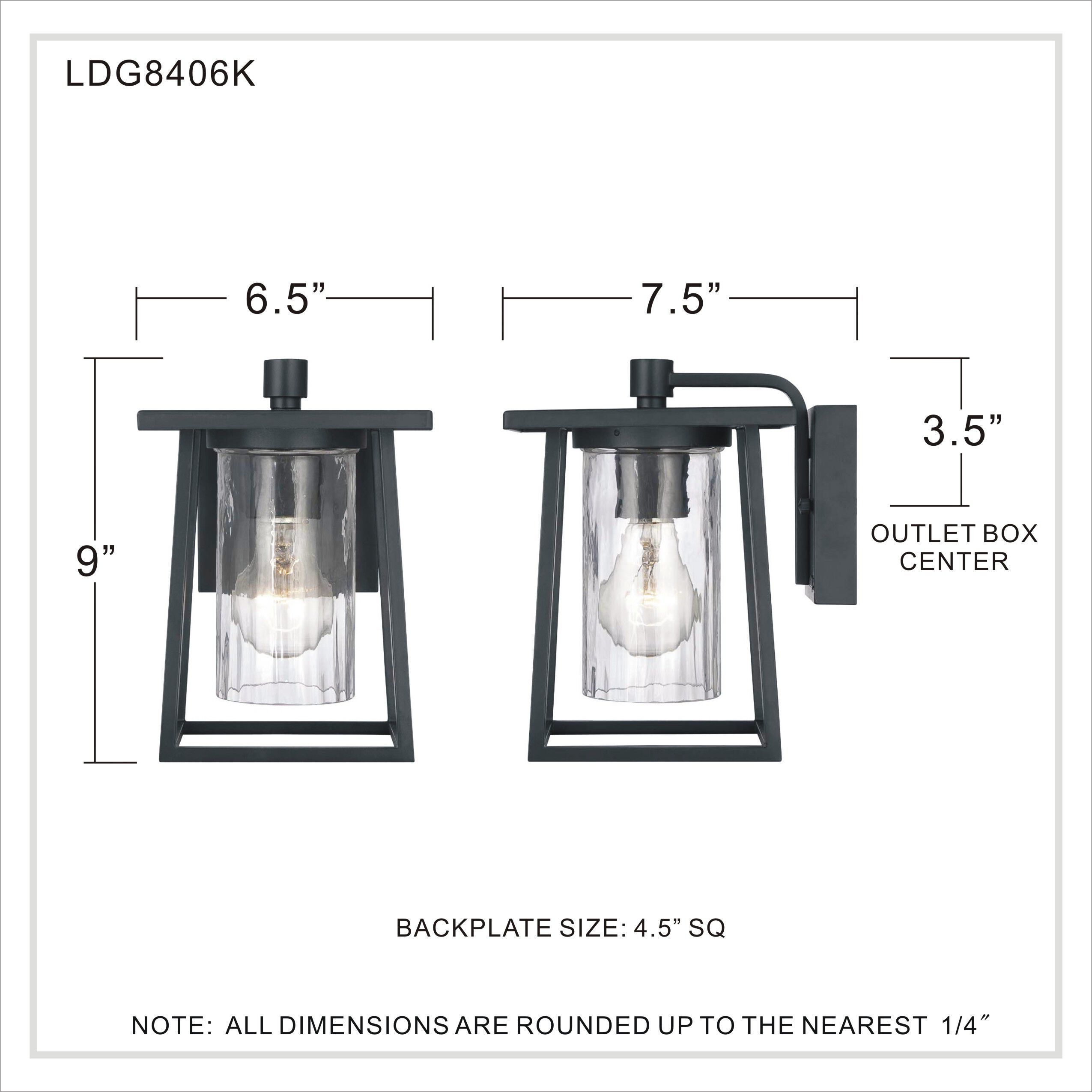 Lodge 1 Light 9 inch Mystic Black Outdoor Wall Lantern