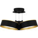 Byrnes LED 19 inch Matte Black Semi-Flush Mount Ceiling Light, Large