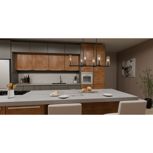 Malamute 6 Light 36.5 inch Matte Black Island Light Ceiling Light