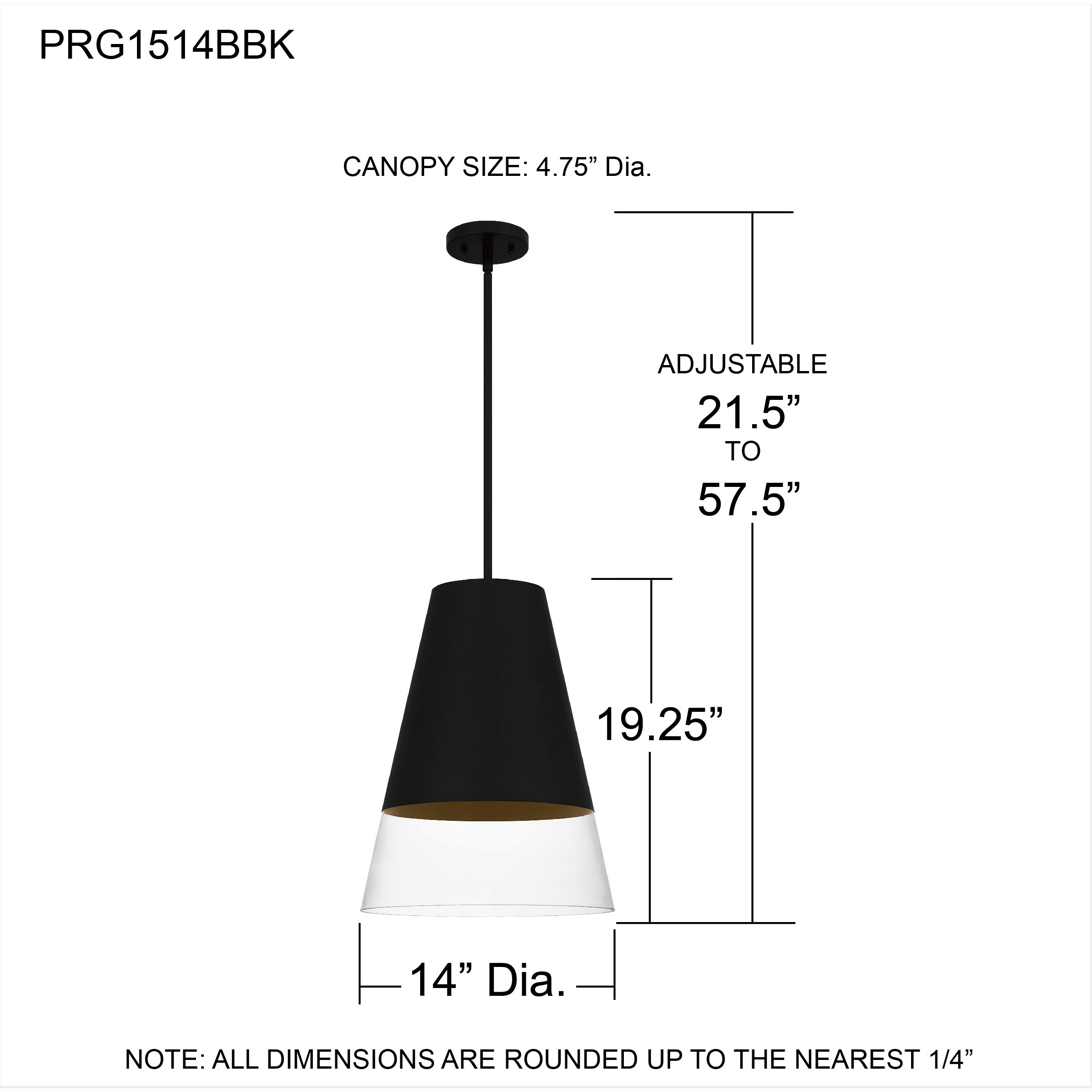 Peregrine 1 Light 14 inch Brushed Black Mini Pendant Ceiling Light