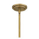 Sunburst 3 Light 18 inch Weathered Brass Chandelier Ceiling Light