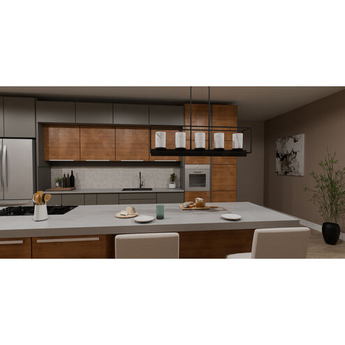 Bentley 5 Light 42 inch Matte Black Island Light Ceiling Light, Medium