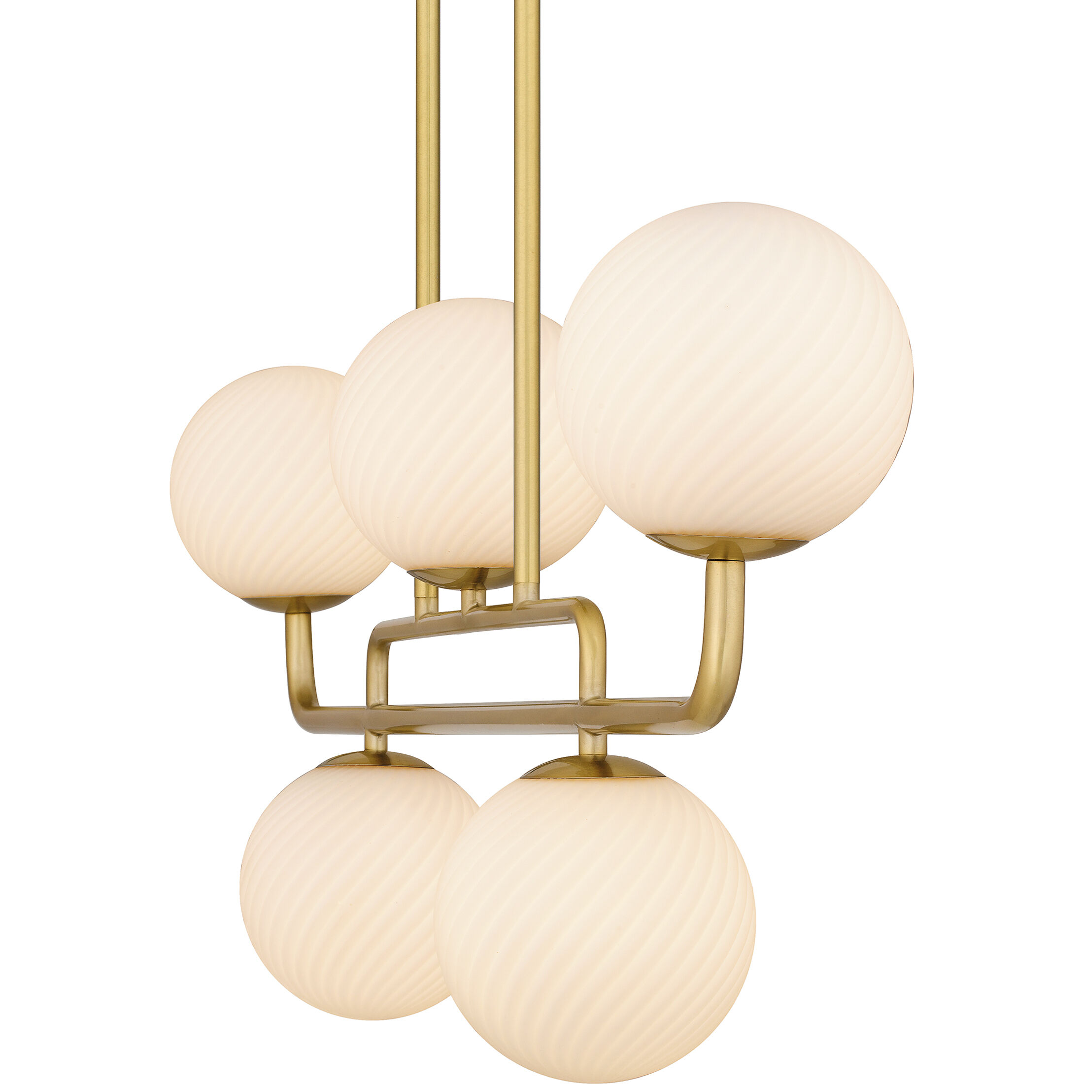 Regis 5 Light 40 inch Brushed Gold Island Light Ceiling Light, Medium