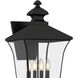 Farley 4 Light 30.5 inch Matte Black Outdoor Wall Lantern