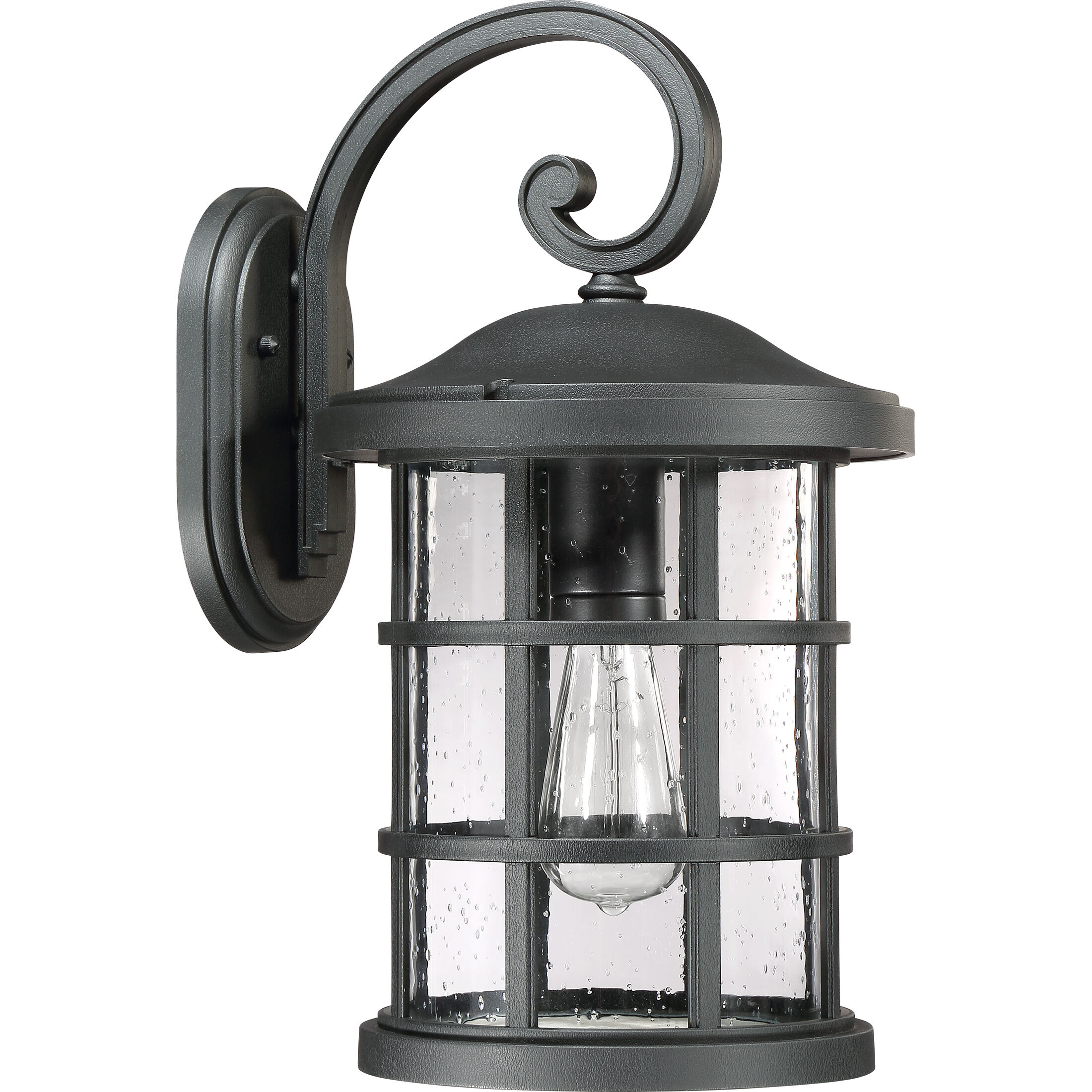 Crusade 1 Light 18 inch Earth Black Outdoor Wall Lantern
