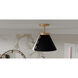 Trette 1 Light 12 inch Brushed Weathered Brass Semi-Flush Mount Ceiling Light, Small