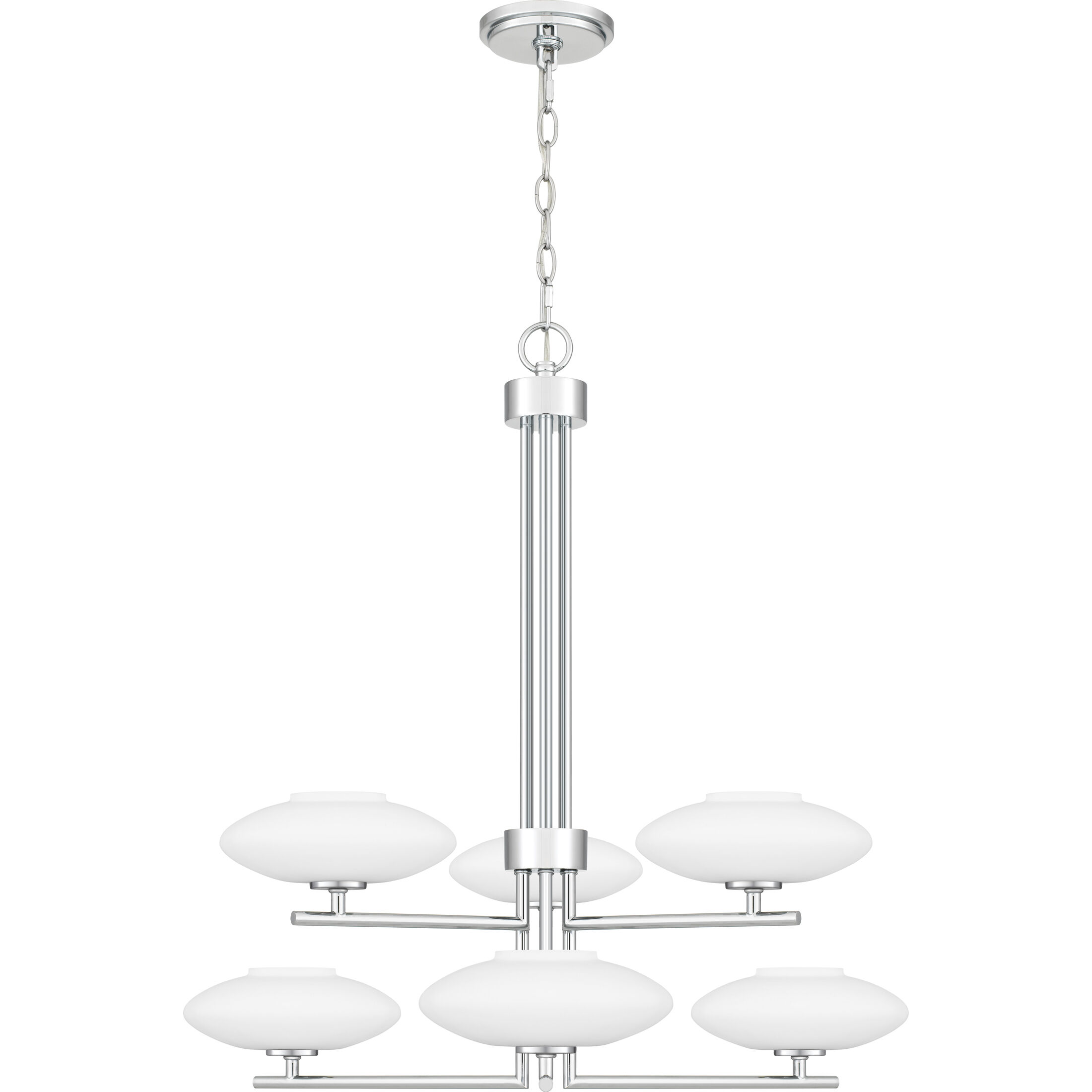 Chenal 6 Light 29.25 inch Polished Chrome Chandelier Ceiling Light
