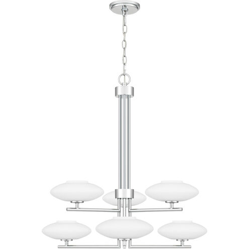 Chenal 6 Light 29.25 inch Polished Chrome Chandelier Ceiling Light