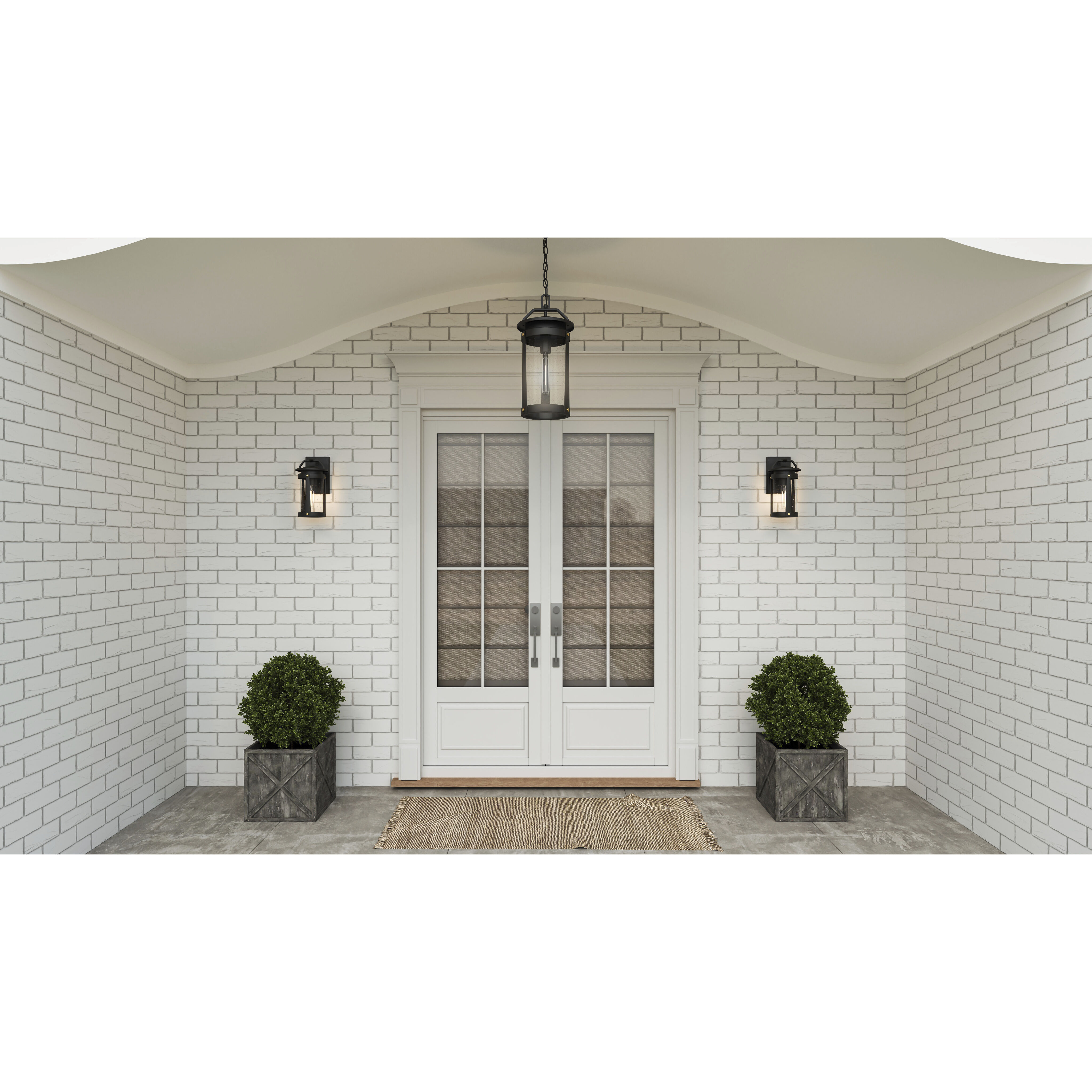 Clifton 1 Light 12 inch Earth Black Outdoor Wall Lantern