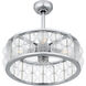 Terrarock 23 inch Polished Chrome with Clear Blades Fandelier