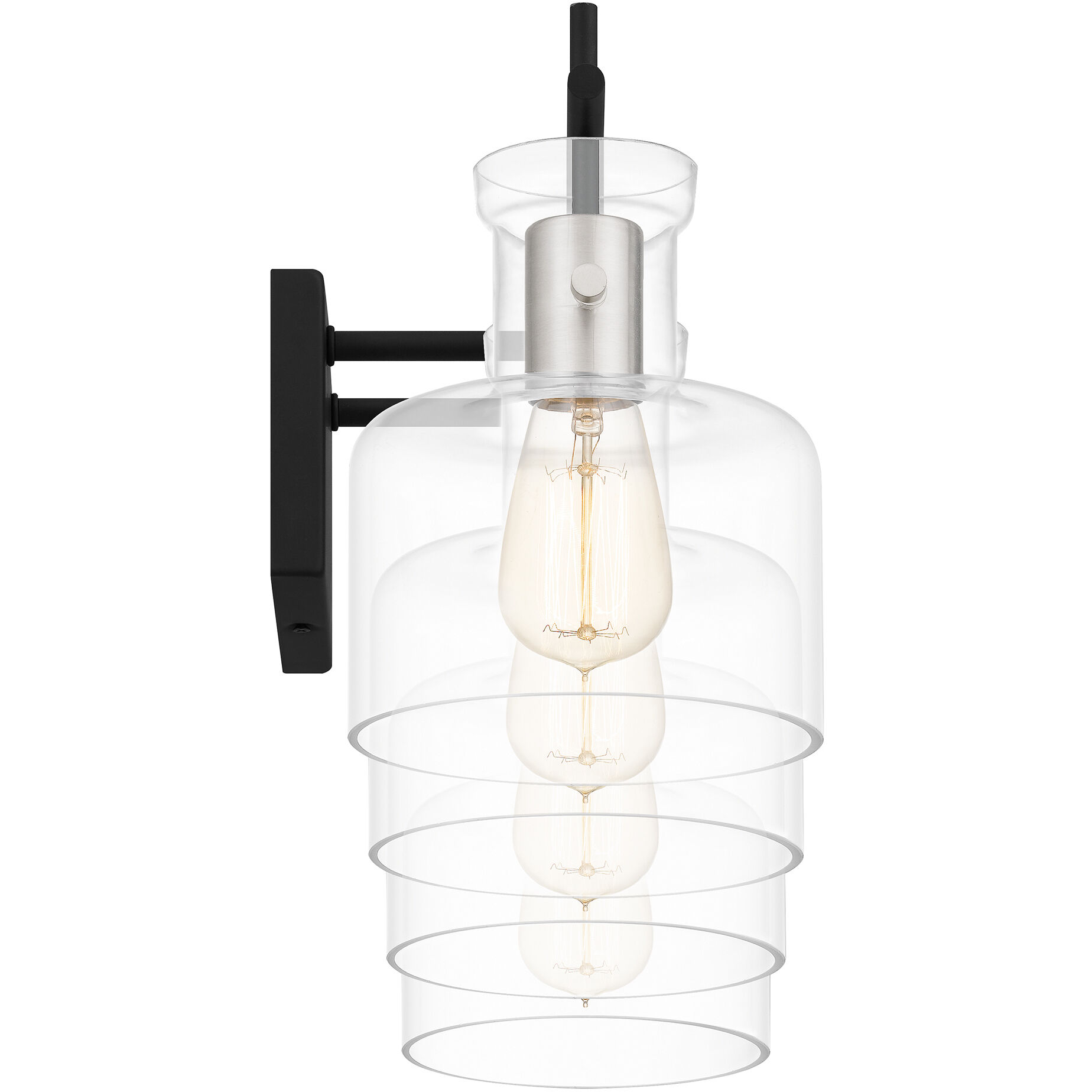 Pensbury 4 Light 32 inch Matte Black Bath Light Wall Light