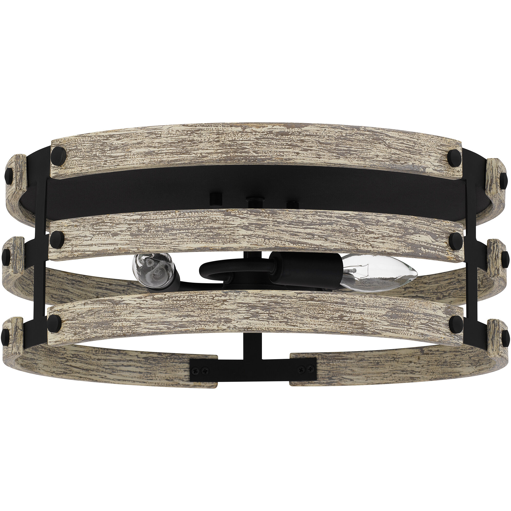 Ashburn 3 Light 16.25 inch Earth Black Flush Mount Ceiling Light