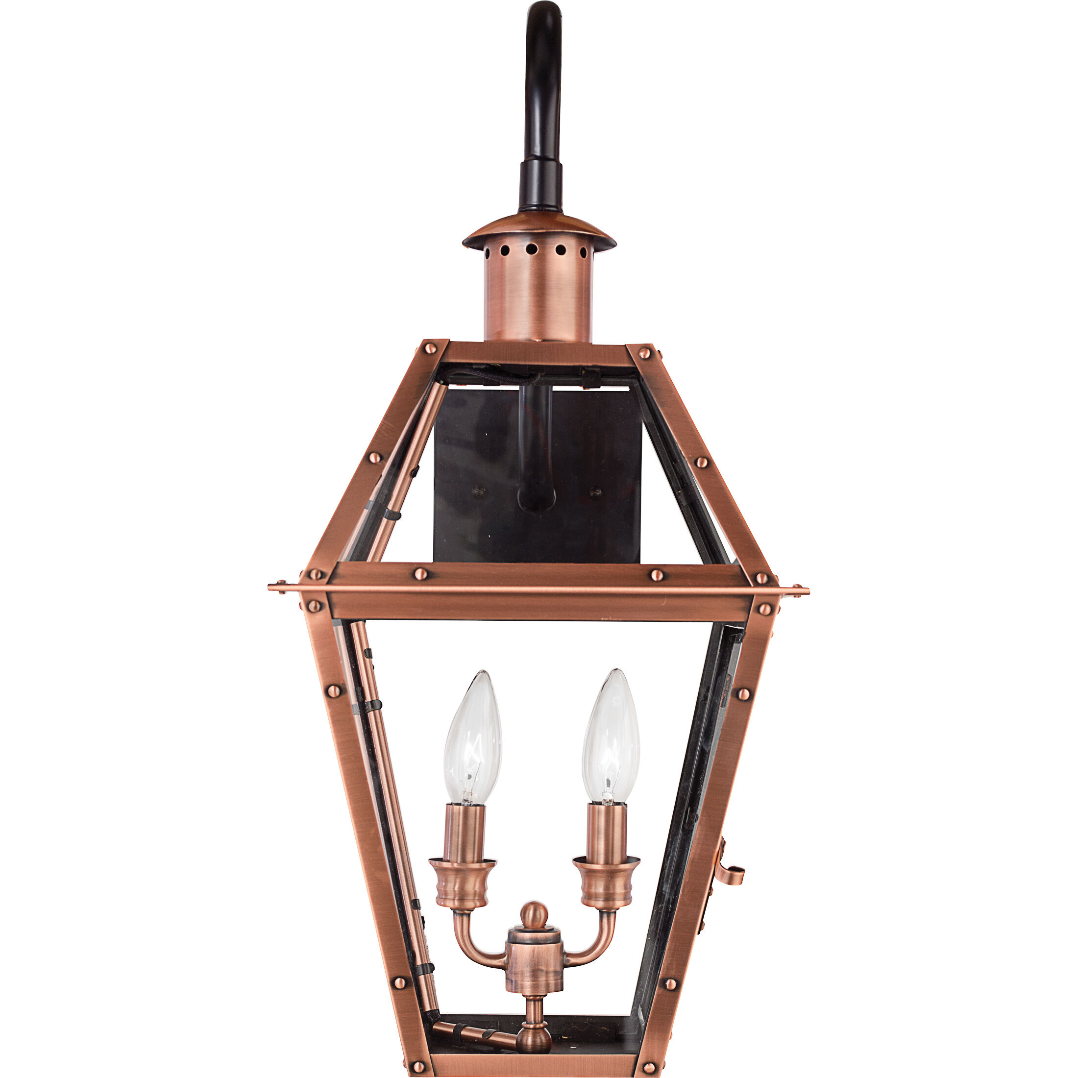 Rue De Royal 2 Light 22 inch Aged Copper Outdoor Wall Lantern