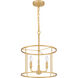 Abner 3 Light 14 inch Aged Brass Pendant Ceiling Light
