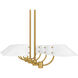Penley 8 Light 42 inch Brushed Gold Linear Chandelier Ceiling Light, Medium