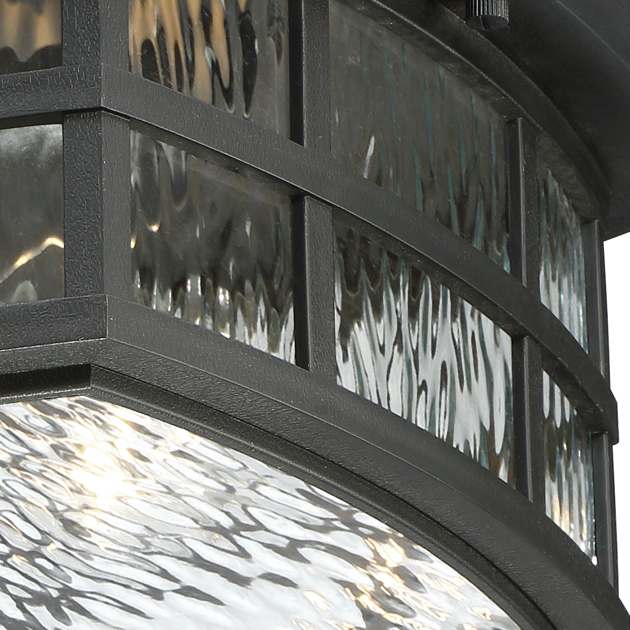 Stonington 2 Light 12 inch Mystic Black Outdoor Flush Mount