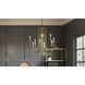 Cabry 8 Light 28 inch Brushed Weathered Brass Chandelier Ceiling Light
