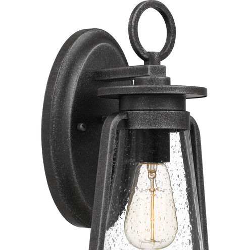 Sutton 1 Light 15 inch Speckled Black Outdoor Wall Lantern, Medium