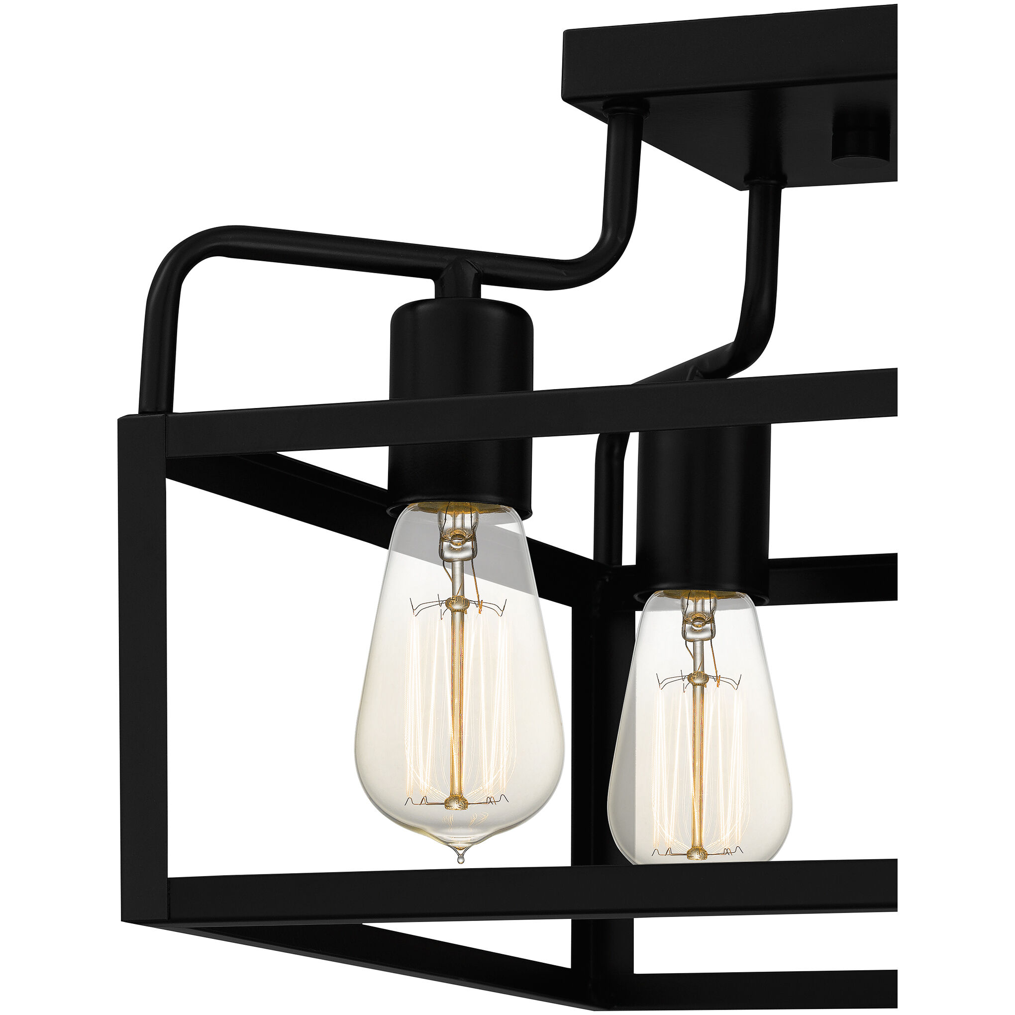 Paulsen 4 Light 12 inch Matte Black Semi-Flush Mount Ceiling Light