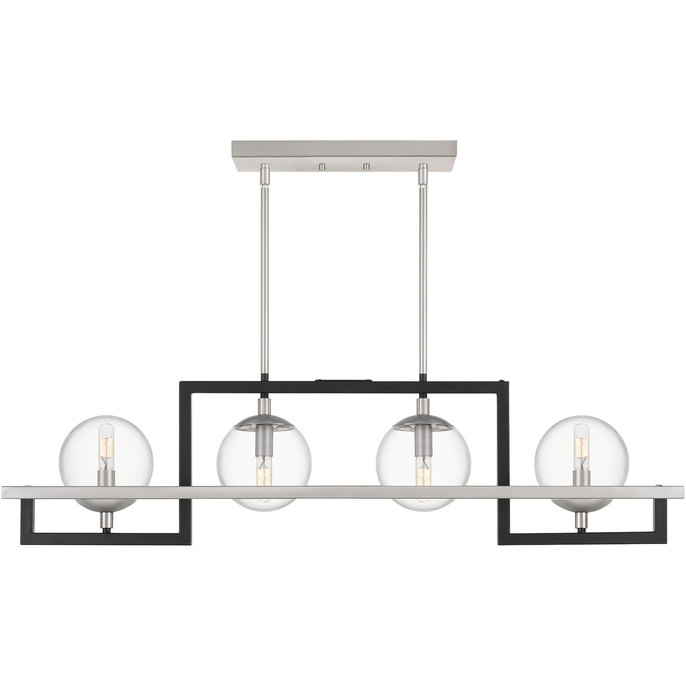 Kane 4 Light 40 inch Earth Black Island Chandelier Ceiling Light