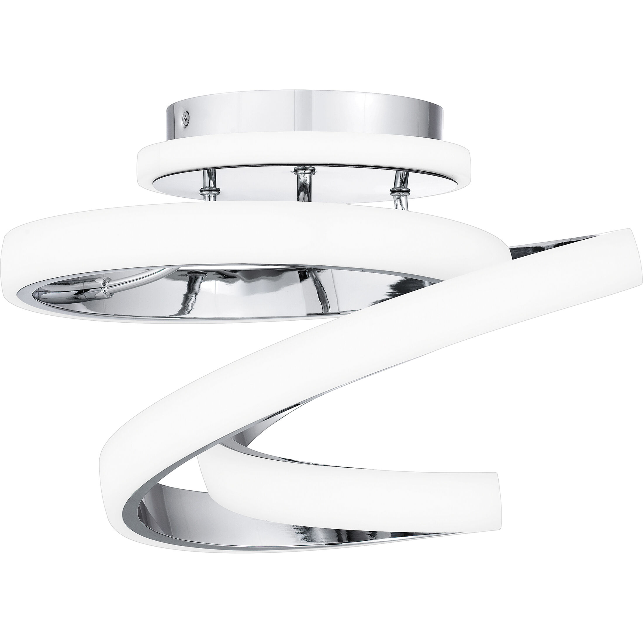 Aviva LED 13 inch Polished Chrome Semi-Flush Mount Ceiling Light