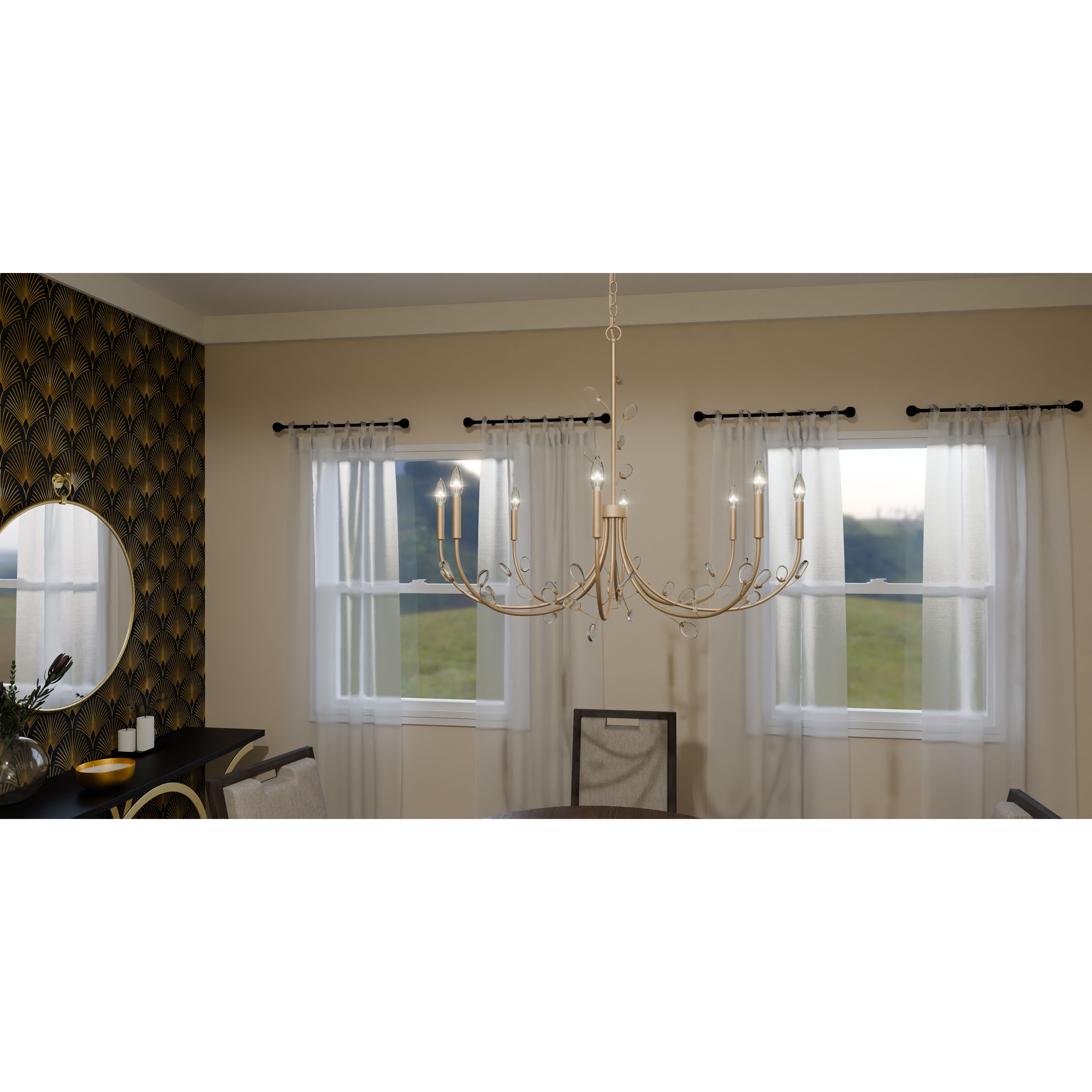 Heiress 8 Light 40 inch Bronze Gold Chandelier Ceiling Light