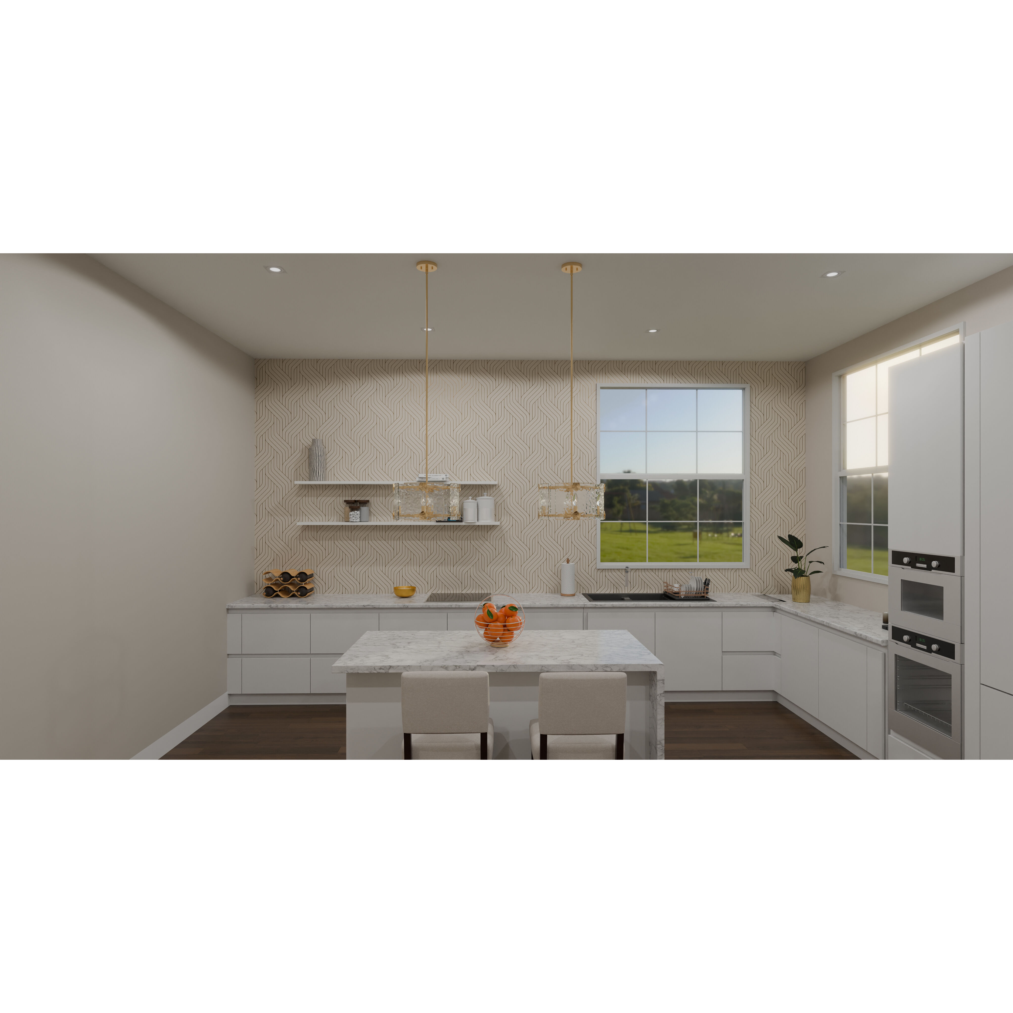 Jolie 4 Light 15.75 inch Light Gold Pendant Ceiling Light, Large