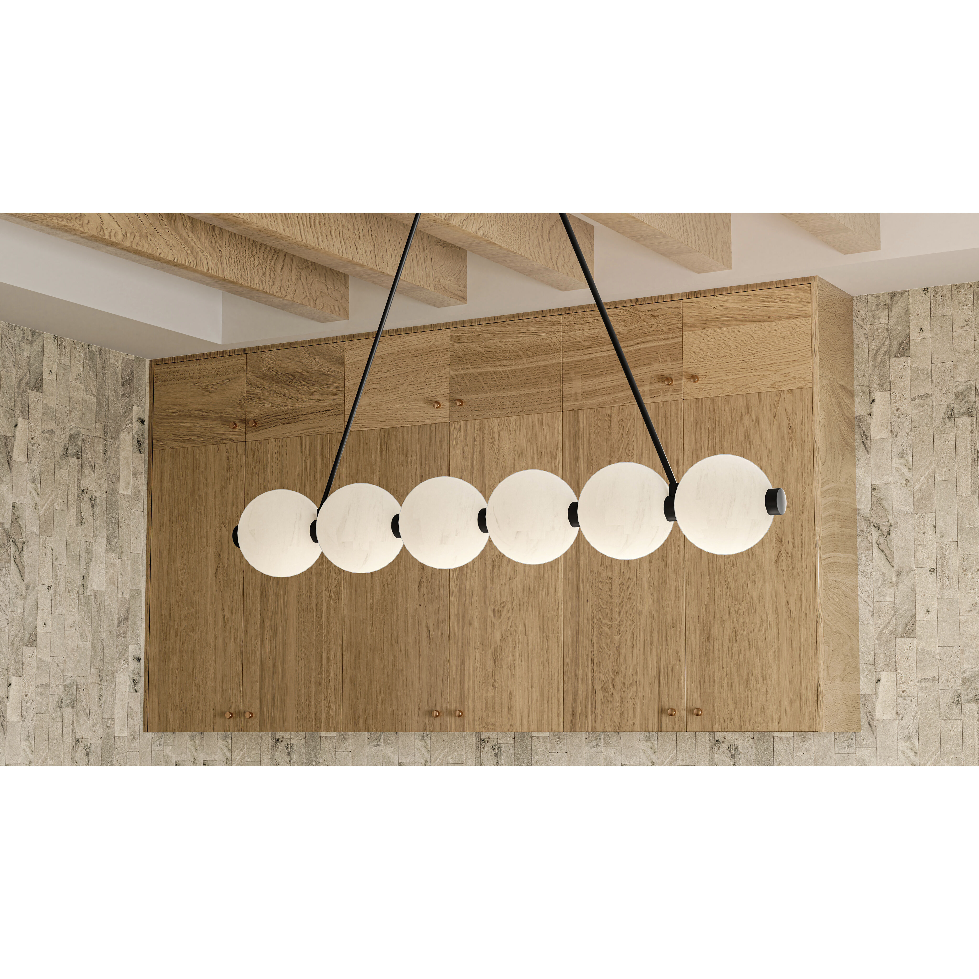 Clarendon LED 43.5 inch Matte Black Linear Chandelier Ceiling Light, Large