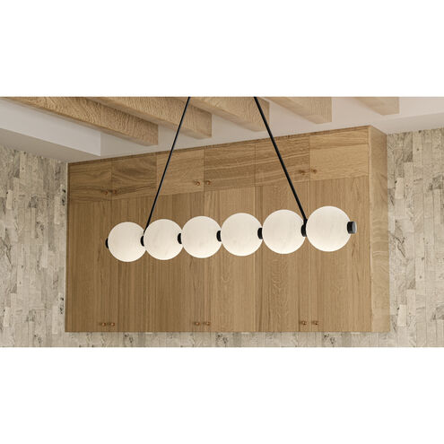 Clarendon LED 43.5 inch Matte Black Linear Chandelier Ceiling Light, Large