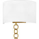 Baynes Wall Sconce Wall Light in Brushed Gold, Small