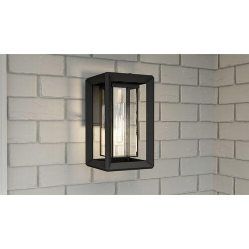 Infinger 1 Light 12 inch Earth Black Outdoor Wall Lantern, Medium