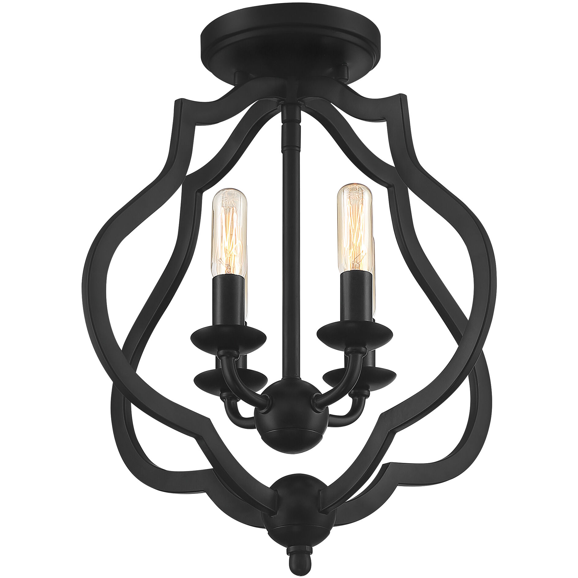 大人気定番商品 15 Light 4 O'Keefe OKF1715MBK Quoizel inch Semi Black Matte 洋書