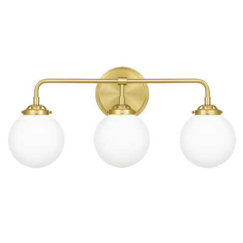 Landry 3 Light 24 inch Satin Brass Bath Light Wall Light