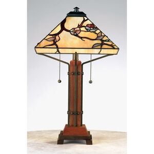 Tiffany 24 inch 60 watt Multi Table Lamp Portable Light, Naturals