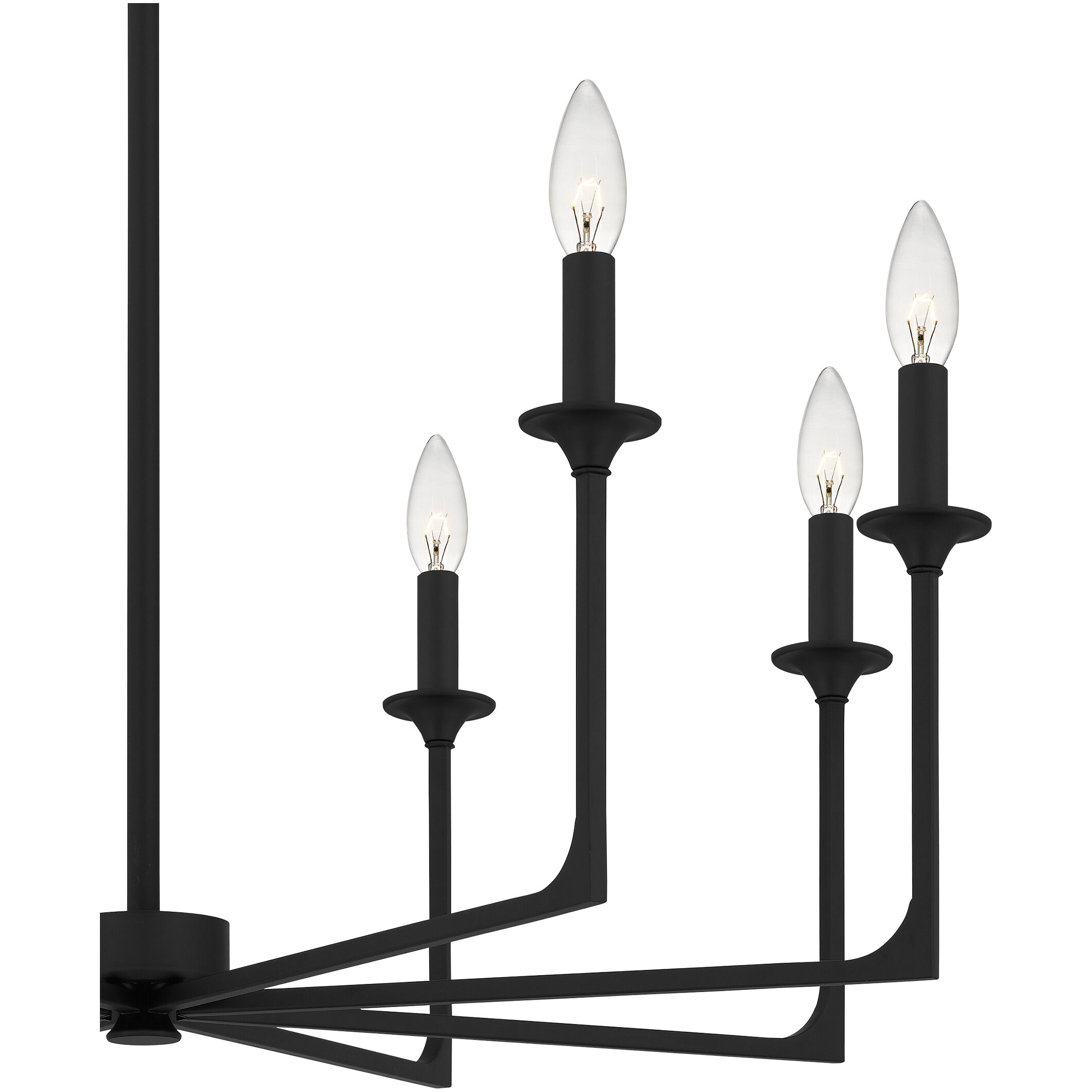 Prescott 8 Light 32 inch Matte Black Chandelier Ceiling Light