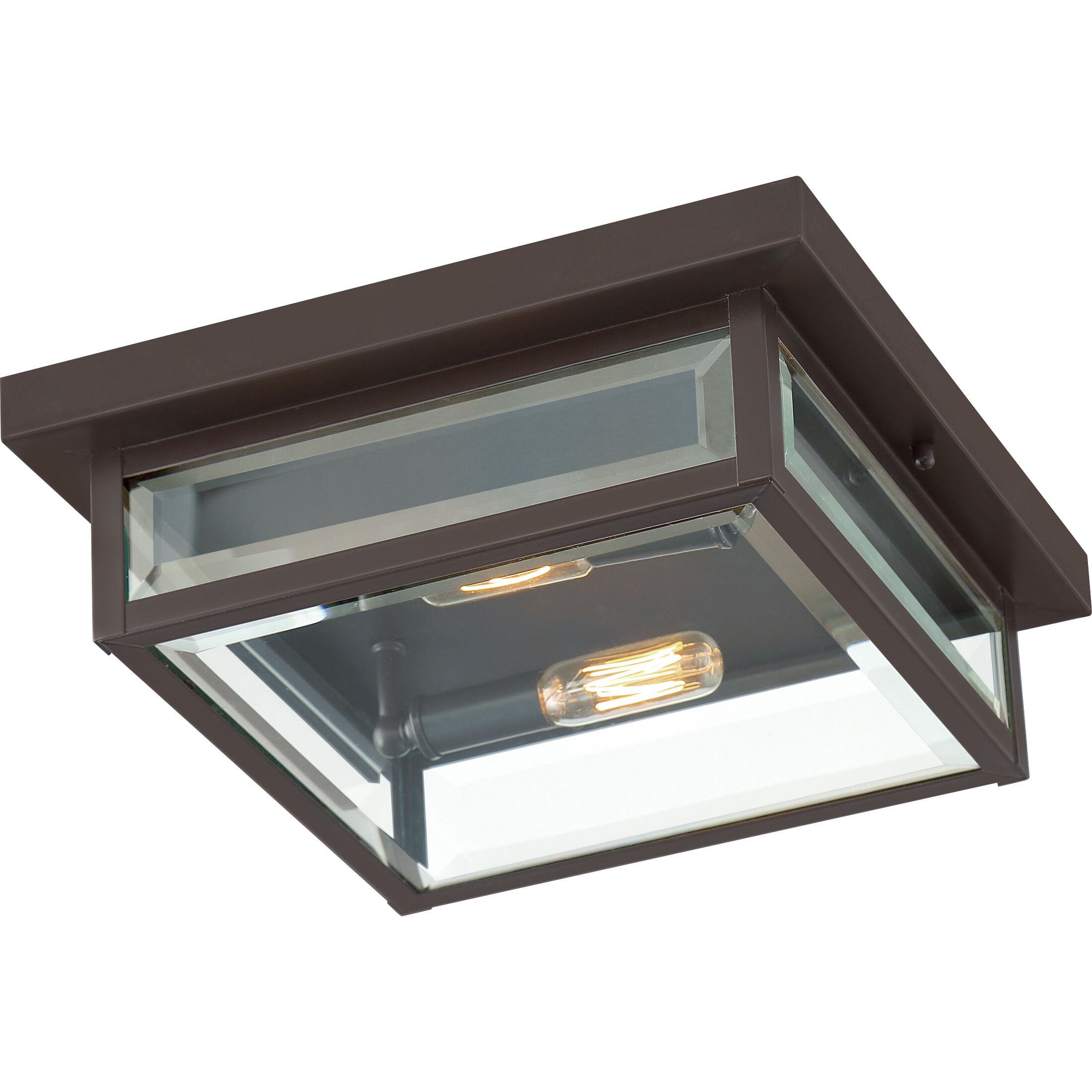 Westover 2 Light 12 inch Western Bronze Flush Mount Ceiling Light