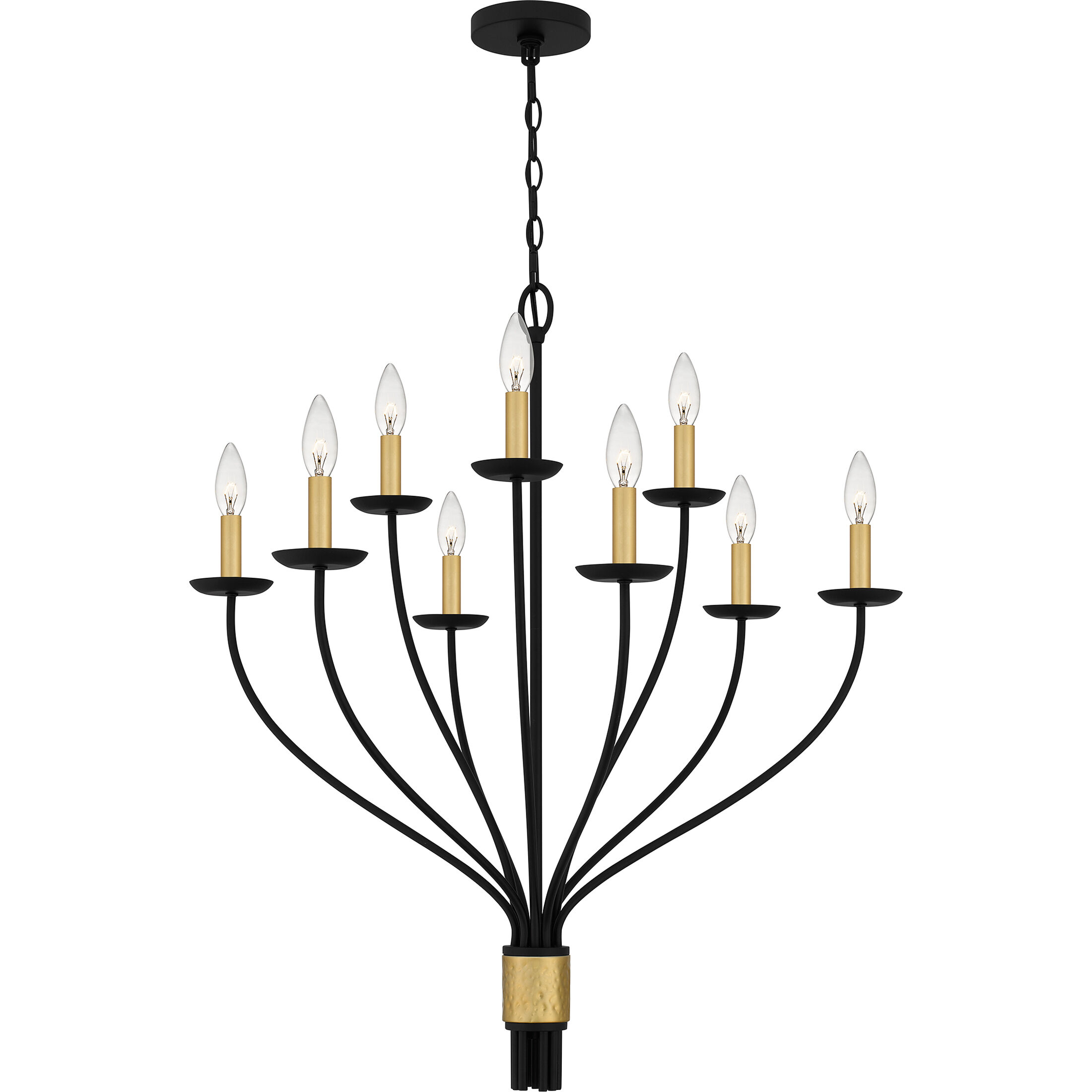 Margaret 9 Light 32 inch Matte Black Chandelier Ceiling Light