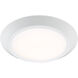 Verge LED 8 inch Fresco Flush Mount Ceiling Light in White Lustre