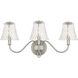 McKinney 3 Light 23 inch Brushed Nickel Bath Light Wall Light