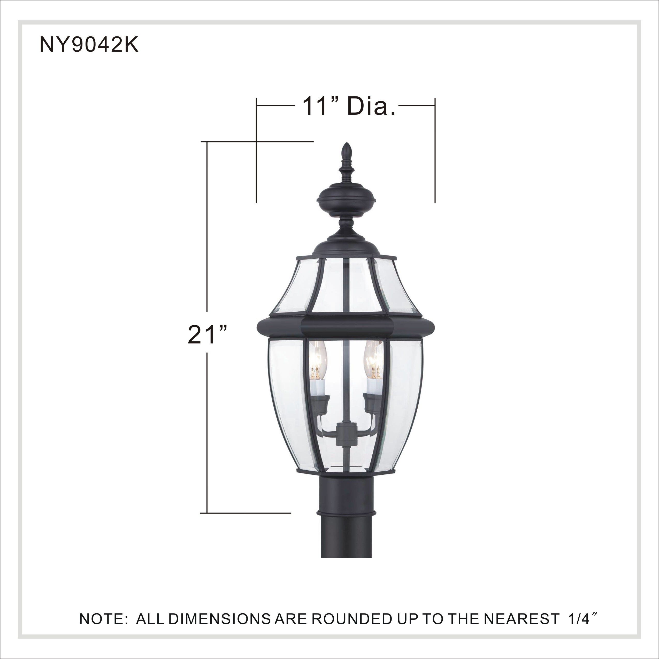Quoizel Lighting Newbury 2 Light Outdoor Post Lantern in