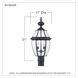 Newbury 2 Light 21 inch Mystic Black Outdoor Post Lantern