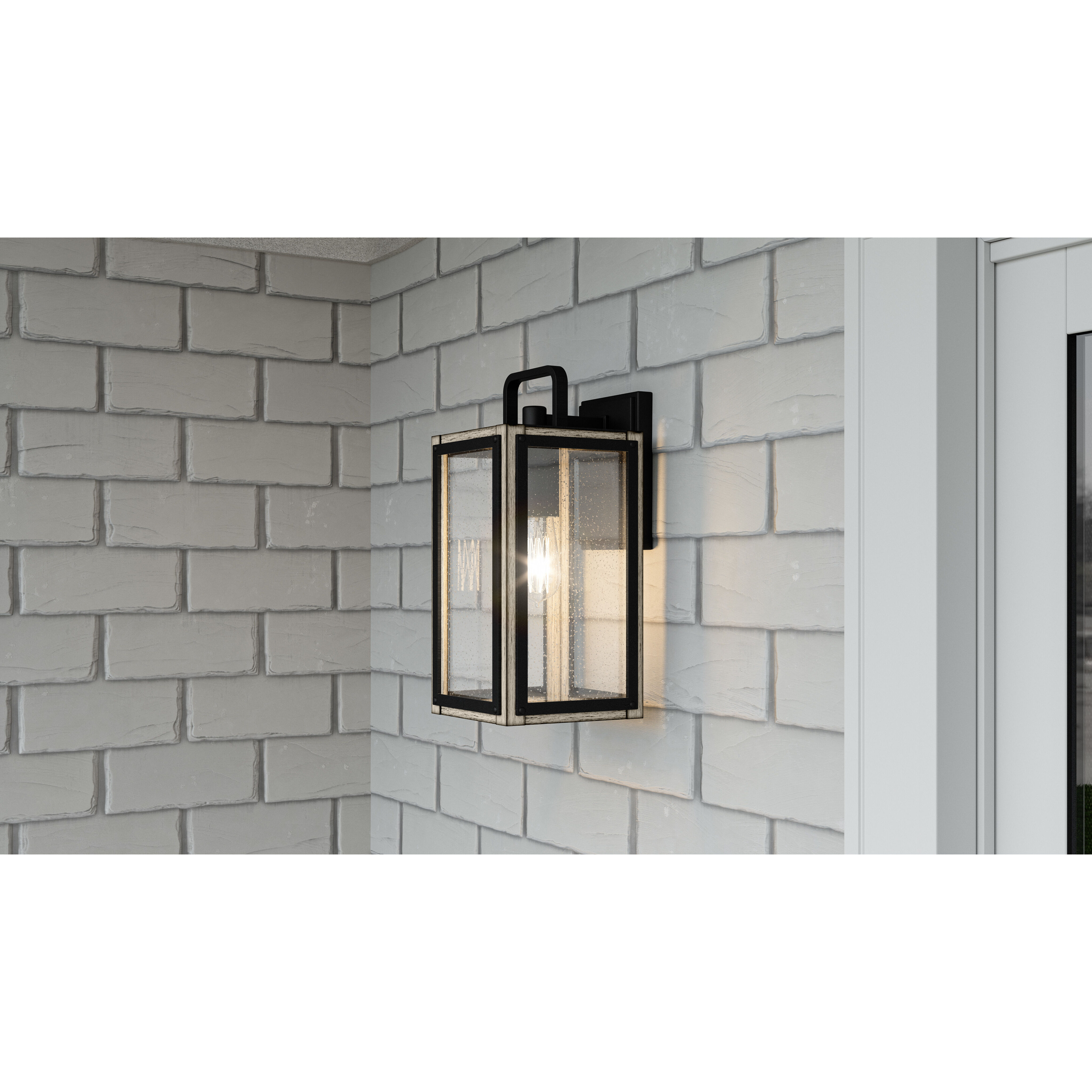 Bramshaw 1 Light 16 inch Matte Black Outdoor Wall Lantern