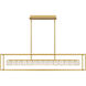 Dazzle LED 48 inch Soft Gold Linear Chandelier Ceiling Light, Large