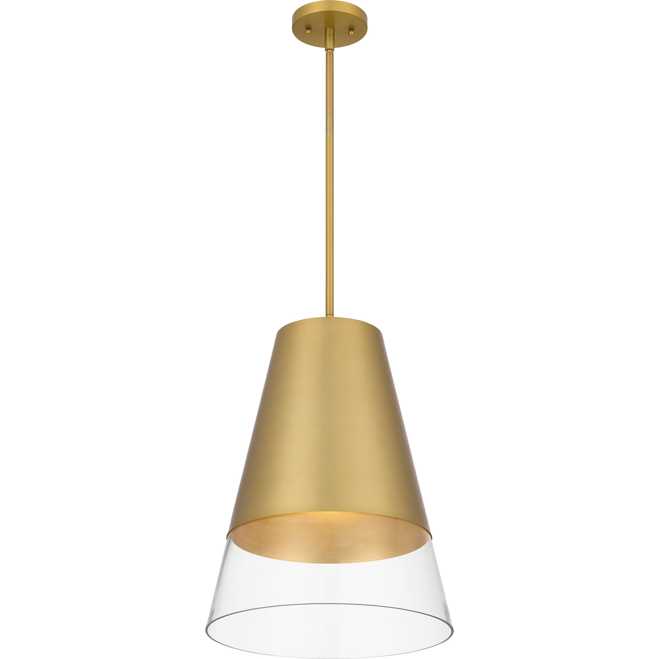 Peregrine 1 Light 14 inch Brushed Gold Mini Pendant Ceiling Light