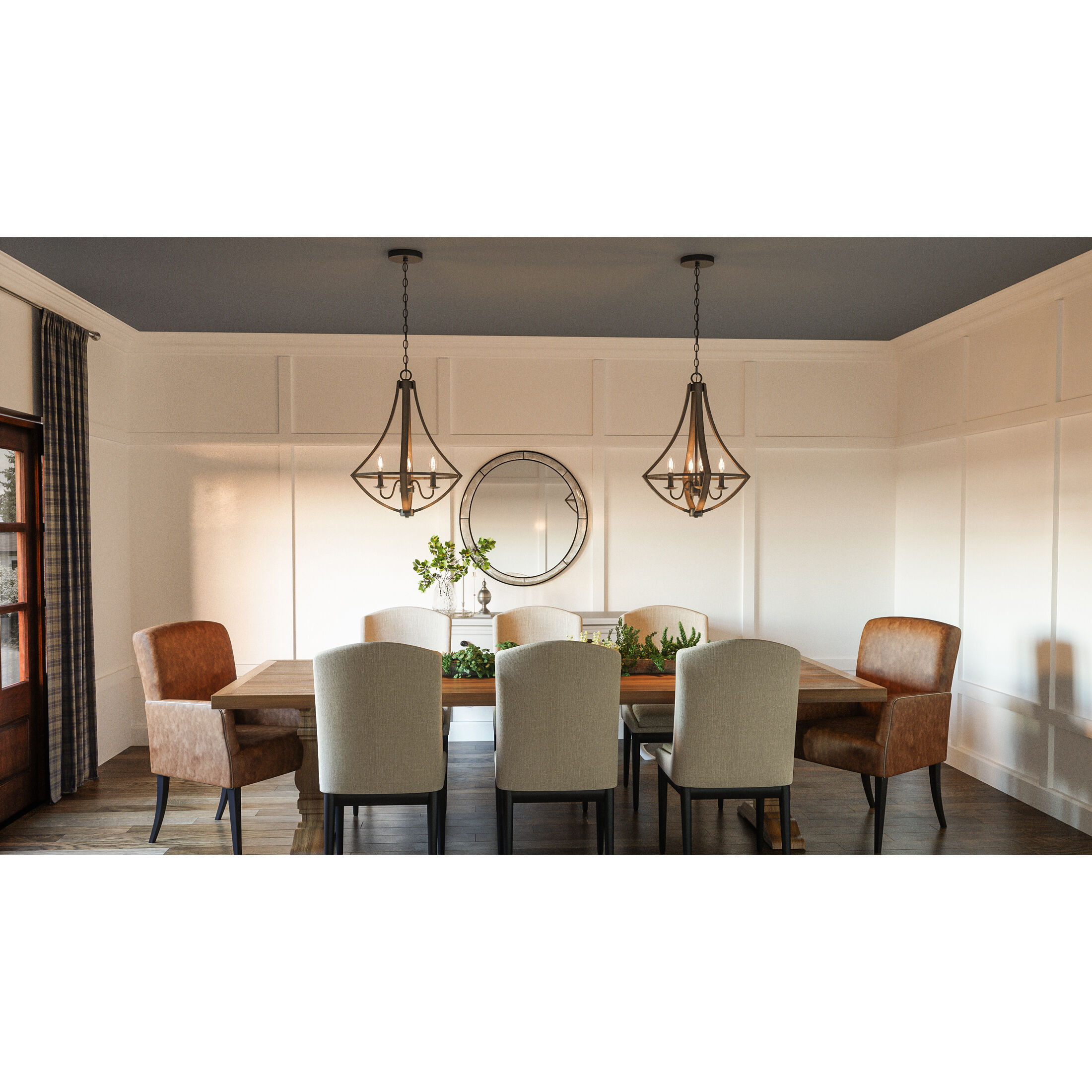 Shire 4 Light 18 inch Rustic Black Dinette Chandelier Ceiling Light