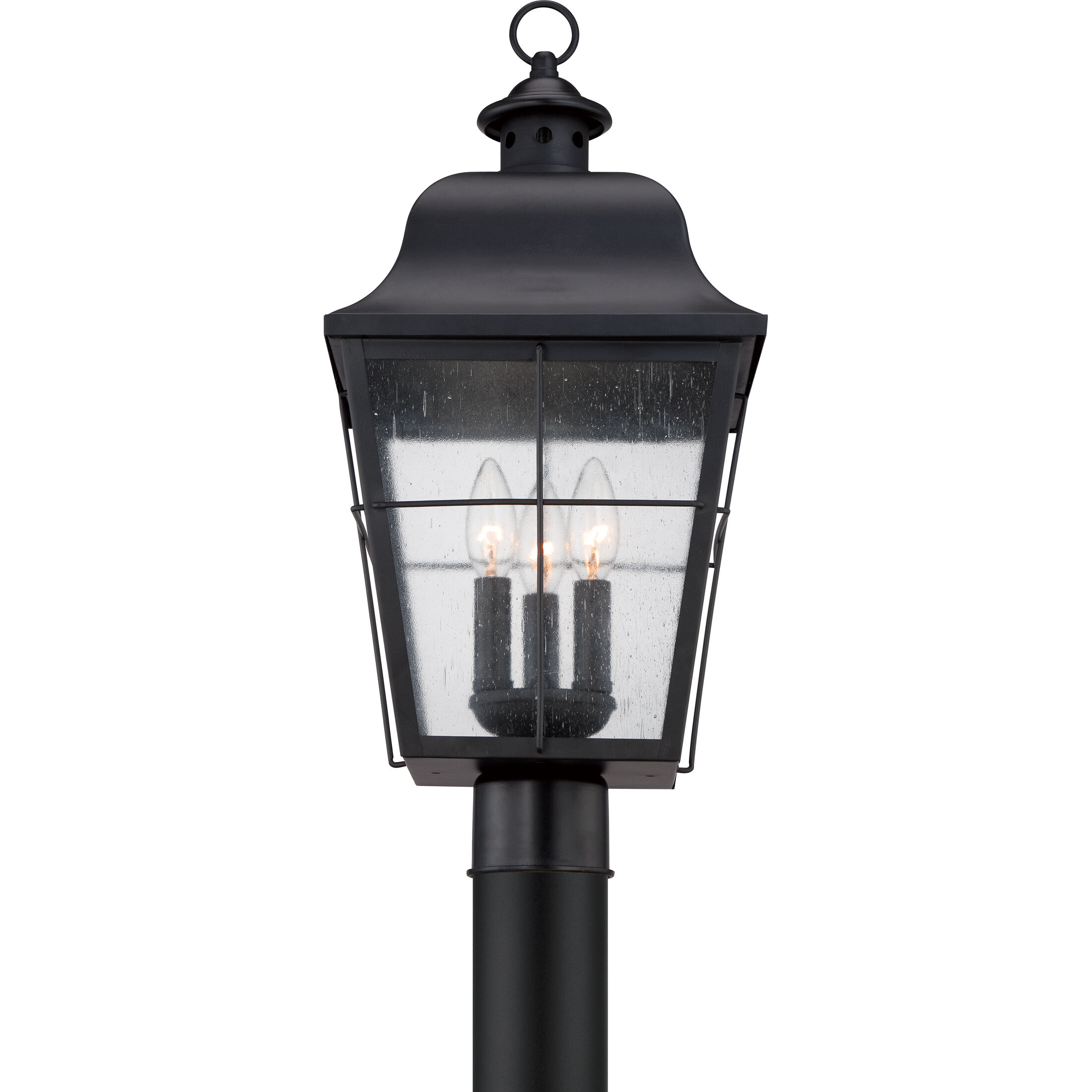 Millhouse 3 Light 22 inch Mystic Black Post Lantern