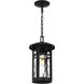 Uma 1 Light 8 inch Matte Black Outdoor Hanging Lantern, Large